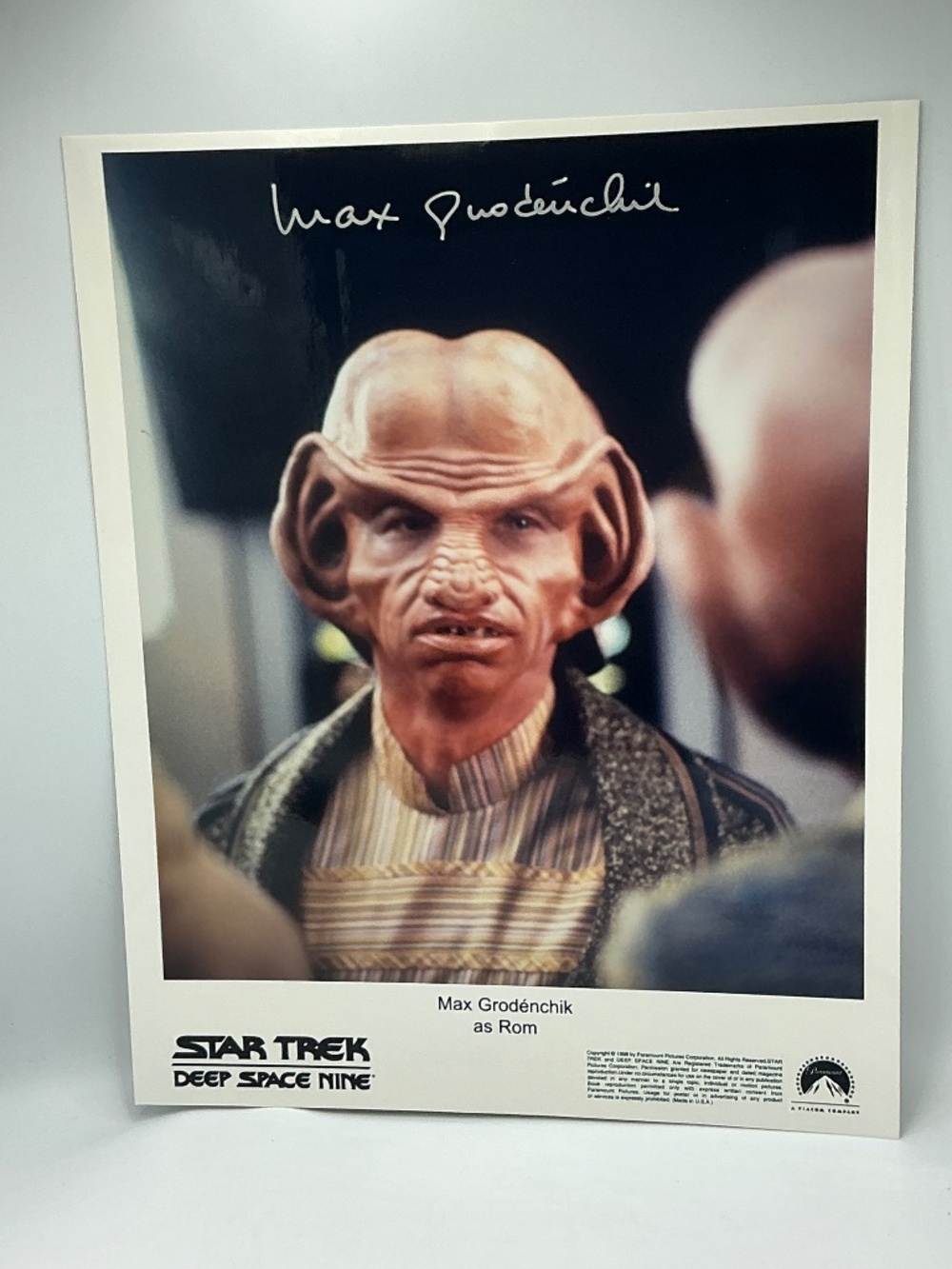 Star Trek DS9 Autographed Max Grodénchik Photo Rom DeepSpace Nine 8x10